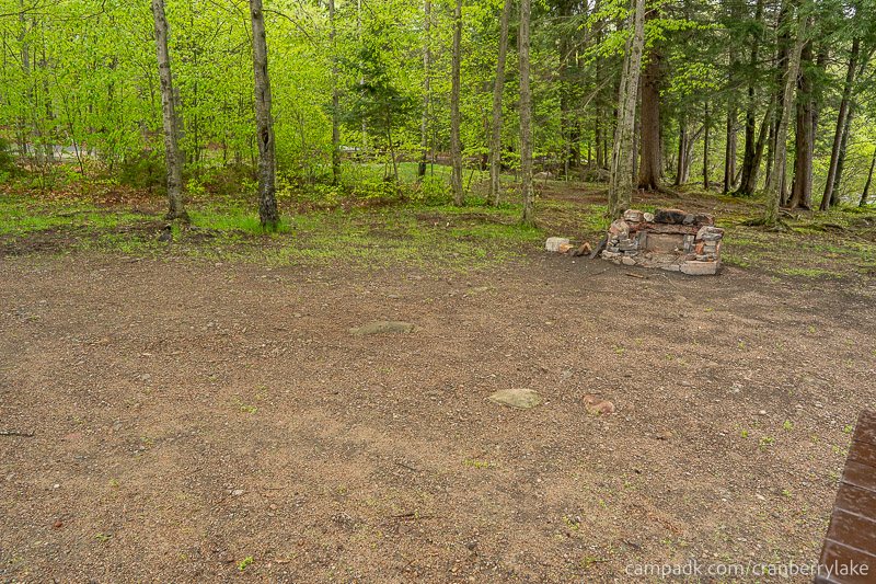 Campsite Photo of Site 45 at Cranberry Lake Campground, New York - Cross Site View