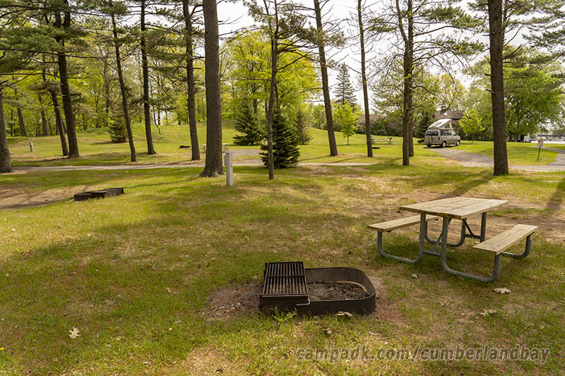 Campsite Photo of Site 52 at Cumberland Bay State Park, New York - Cross Site View