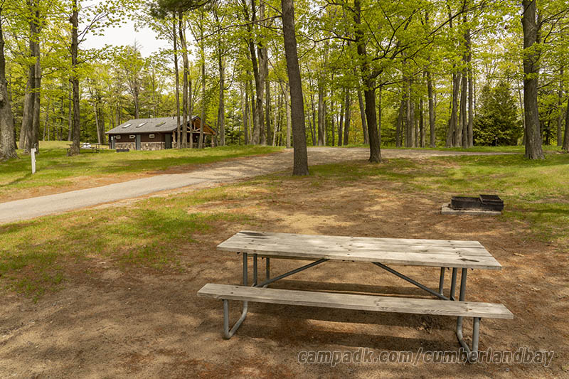 Campsite Photo of Site 39 at Cumberland Bay State Park, New York - Cross Site View