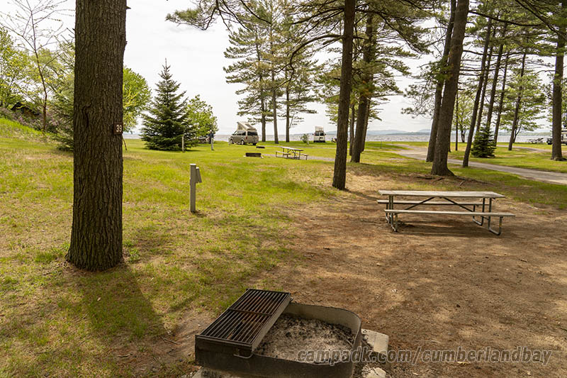 Campsite Photo of Site 39 at Cumberland Bay State Park, New York - Cross Site View