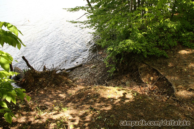Campsite Photo of Site 92 at Delta Lake State Park, New York - Shoreline