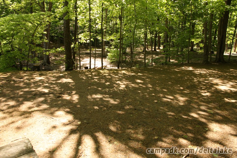 Campsite Photo of Site 10 at Delta Lake State Park, New York - Cross Site View