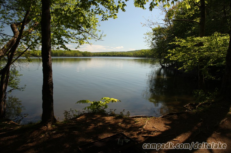 Campsite Photo of Site 10 at Delta Lake State Park, New York - Shoreline and View