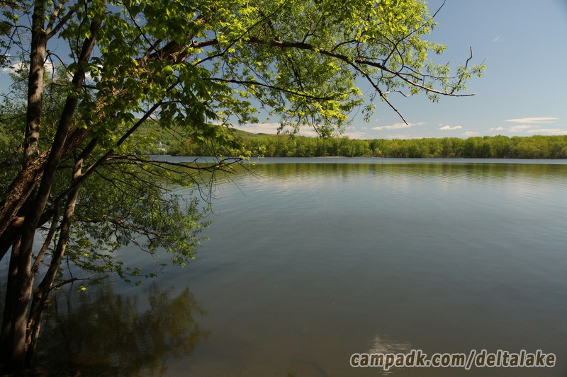 Campsite Photo of Site 10 at Delta Lake State Park, New York - View from Shoreline