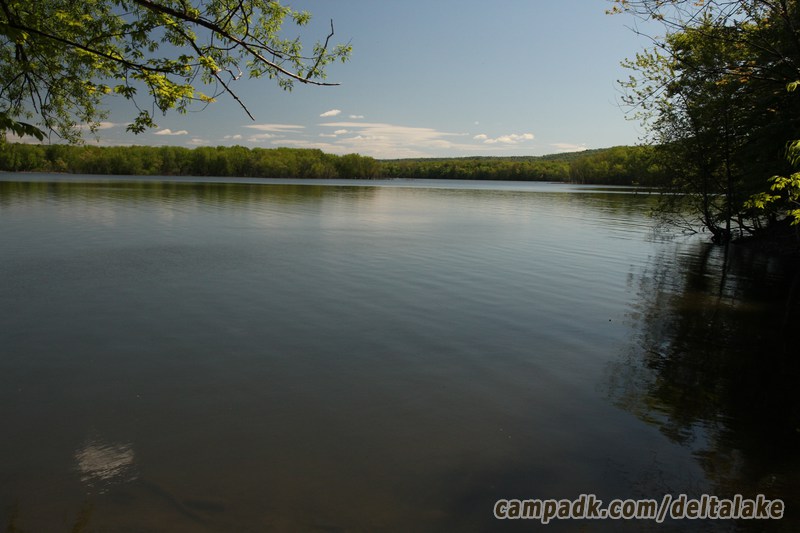 Campsite Photo of Site 10 at Delta Lake State Park, New York - View from Shoreline