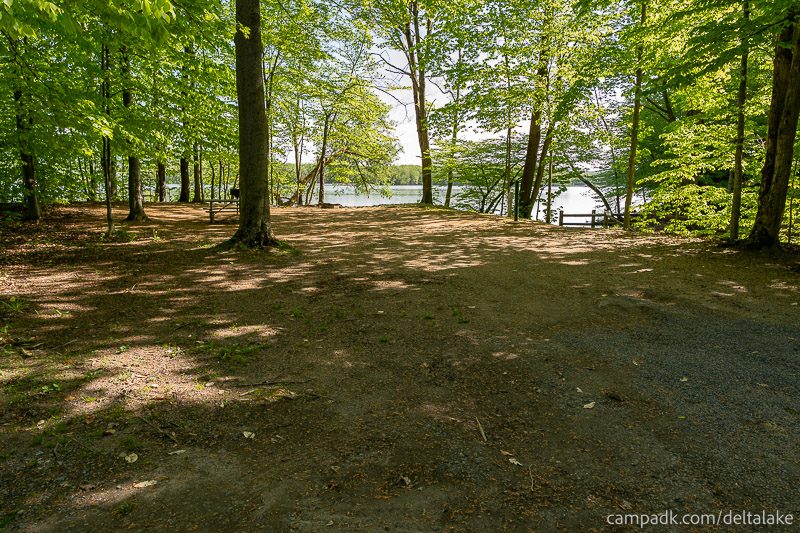 Campsite Photo of Site 10 at Delta Lake State Park, New York - Looking at Site from Road