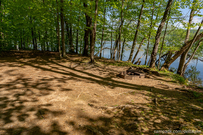 Campsite Photo of Site 10 at Delta Lake State Park, New York - Cross Site View