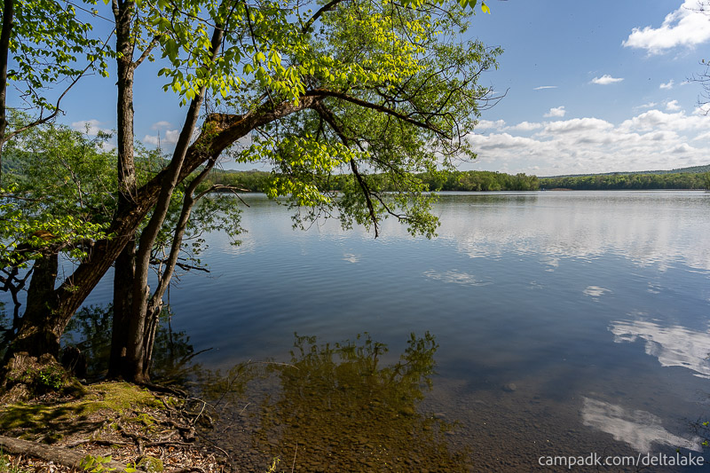 Campsite Photo of Site 10 at Delta Lake State Park, New York - View from Shoreline