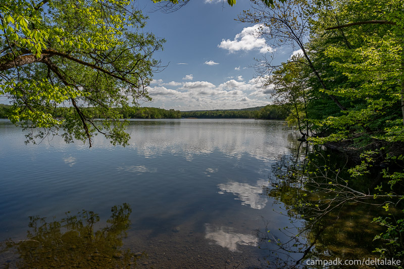 Campsite Photo of Site 10 at Delta Lake State Park, New York - View from Shoreline