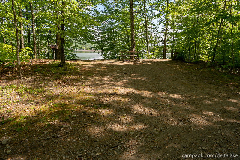 Campsite Photo of Site 92 at Delta Lake State Park, New York - Looking at Site from Road