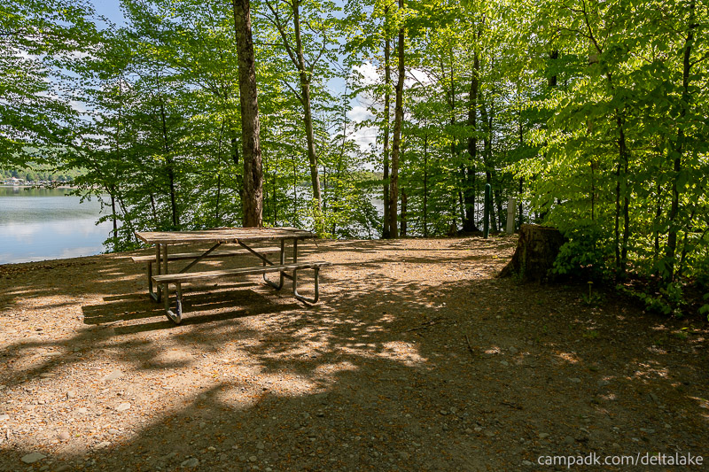 Campsite Photo of Site 92 at Delta Lake State Park, New York - Looking at Site from Part Way In