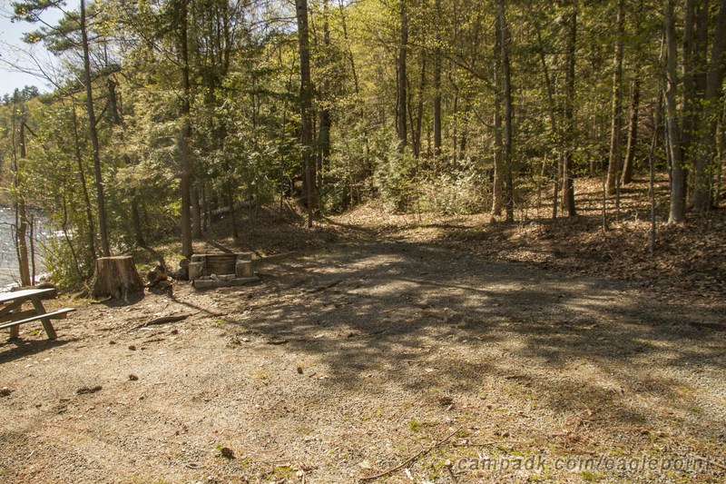 Campsite Photo of Site 7 at Eagle Point Campground, New York - Cross Site View