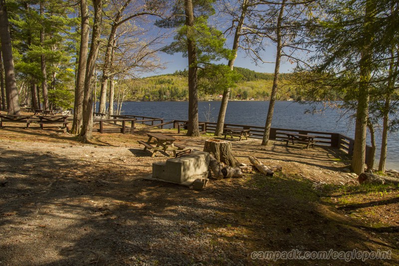 Campsite Photo of Site 7 at Eagle Point Campground, New York - Cross Site View