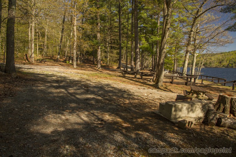 Campsite Photo of Site 7 at Eagle Point Campground, New York - Cross Site View