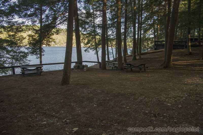 Campsite Photo of Site 57 at Eagle Point Campground, New York - Looking at Site from Road