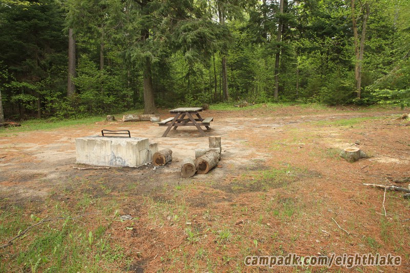 Campsite Photo of Site 112 at Eighth Lake Campground, New York - Cross Site View