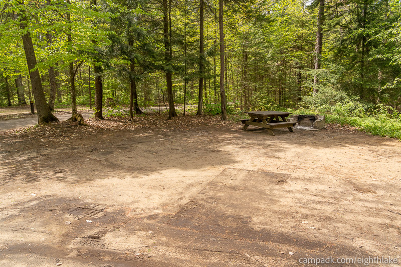 Campsite Photo of Site 25 at Eighth Lake Campground, New York - Cross Site View