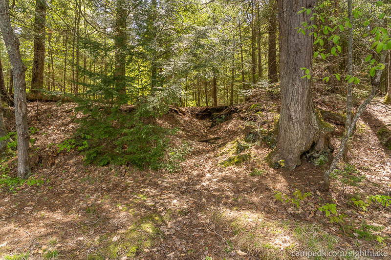 Campsite Photo of Site 25 at Eighth Lake Campground, New York - Returning Along Pathway from Water