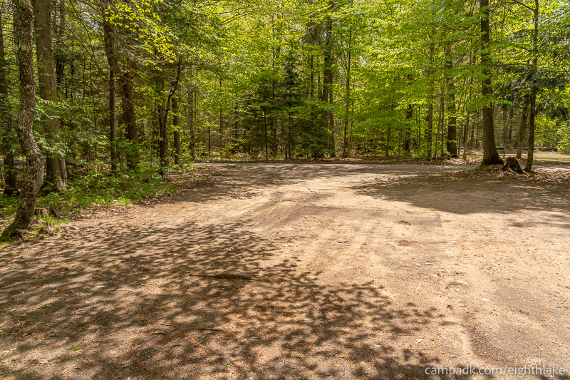 Campsite Photo of Site 25 at Eighth Lake Campground, New York - Looking Back Towards Road