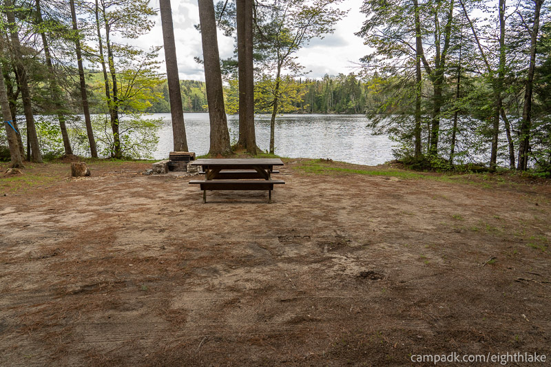 Campsite Photo of Site 112 at Eighth Lake Campground, New York - Cross Site View