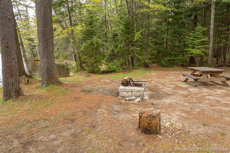 Campsite Photo of Site 112 at Eighth Lake Campground, New York - Cross Site View