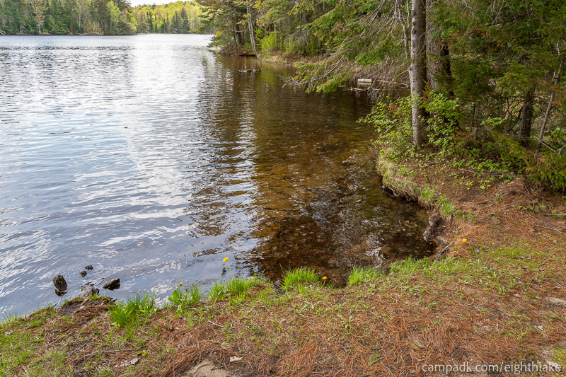 Campsite Photo of Site 112 at Eighth Lake Campground, New York - Shoreline