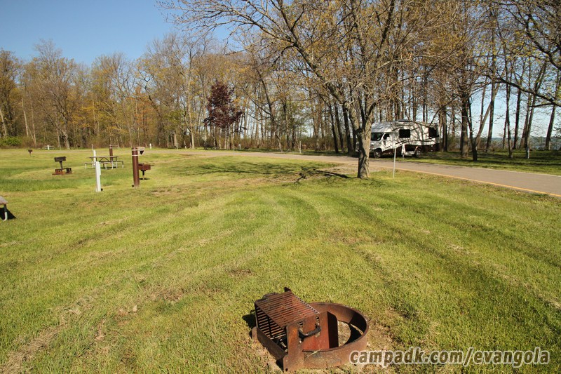 Campsite Photo of Site 6 at Evangola State Park, New York - Cross Site View
