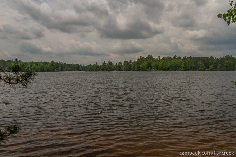 Campsite Photo of Site 1 at Fish Creek Pond Campground, New York - View from Shoreline