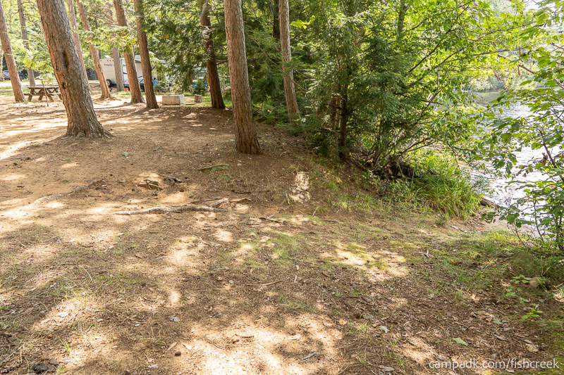 Campsite Photo of Site 1 at Fish Creek Pond Campground, New York - Cross Site View