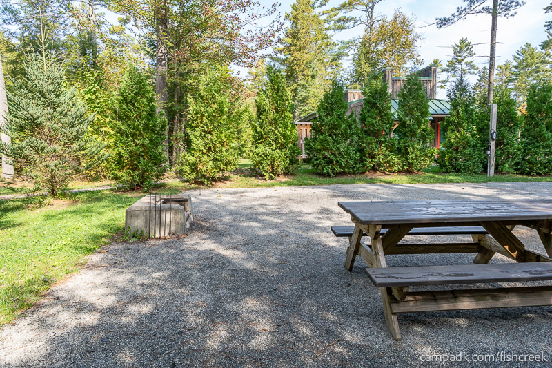 Campsite Photo of Site T65 at Frontier Town Campground, New York - Cross Site View