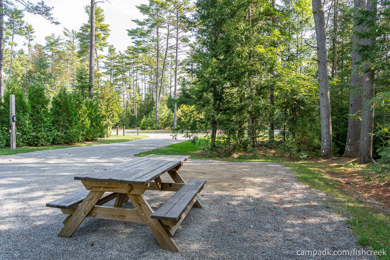 Campsite Photo of Site T65 at Frontier Town Campground, New York - Looking Back Towards Road