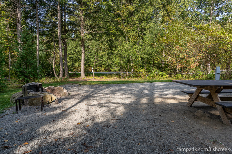 Campsite Photo of Site R44 at Frontier Town Campground, New York - Cross Site View
