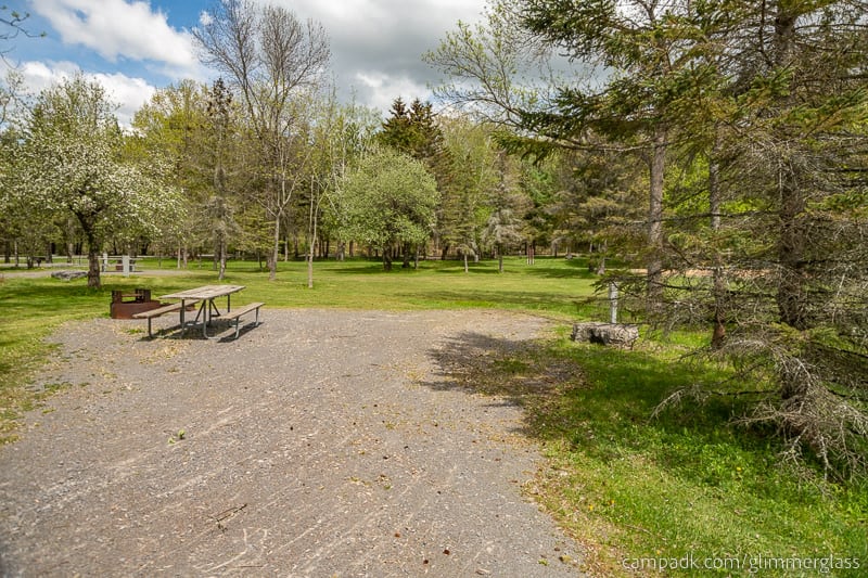 Campsite Photo of Site 35 at Glimmerglass State Park, New York - Looking at Site from Road