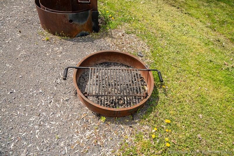 Campsite Photo of Site 35 at Glimmerglass State Park, New York - Fireplace View