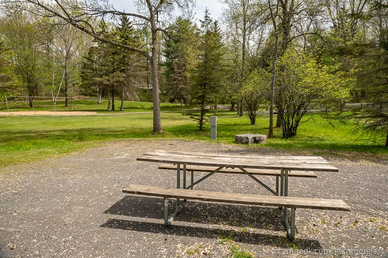 Campsite Photo of Site 35 at Glimmerglass State Park, New York - Cross Site View