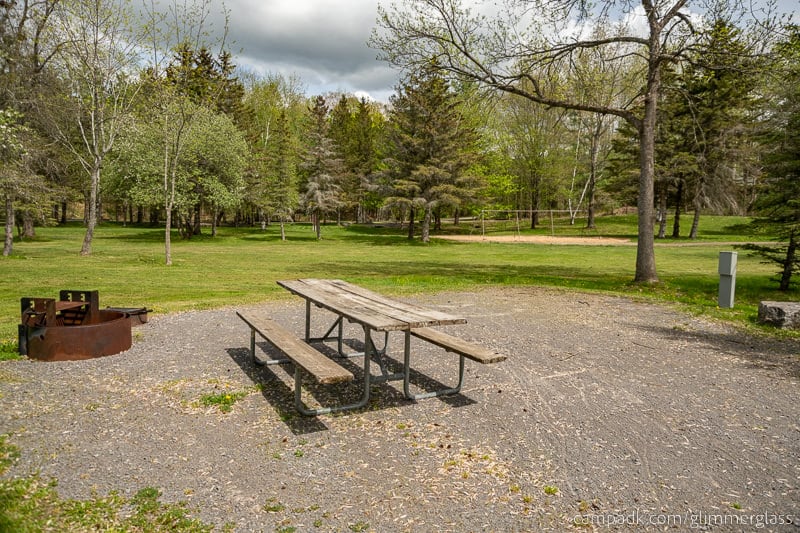 Campsite Photo of Site 35 at Glimmerglass State Park, New York - Cross Site View