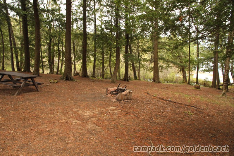 Campsite Photo of Site 100 at Golden Beach Campground, New York - Cross Site View