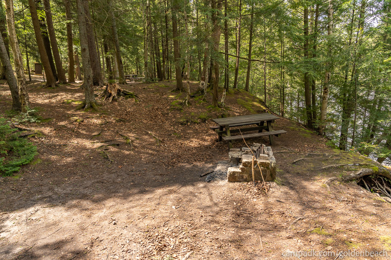 Campsite Photo of Site 200 at Golden Beach Campground, New York - Cross Site View