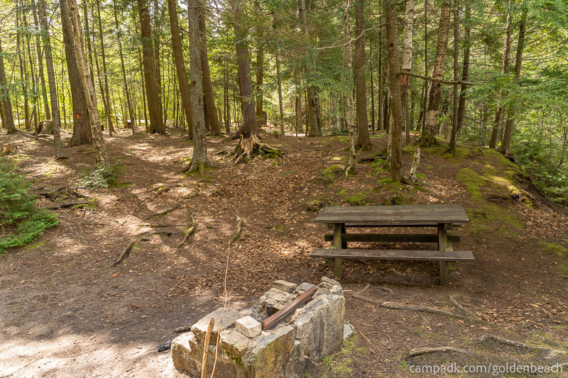 Campsite Photo of Site 200 at Golden Beach Campground, New York - Cross Site View