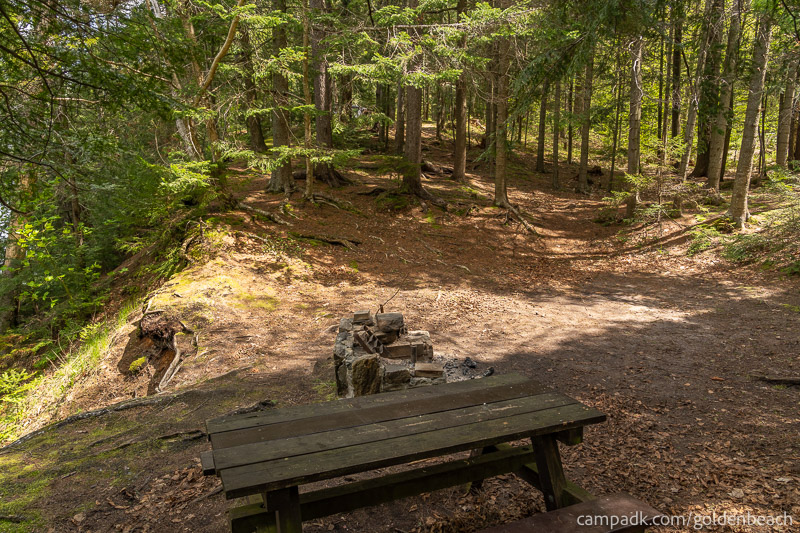 Campsite Photo of Site 200 at Golden Beach Campground, New York - Cross Site View