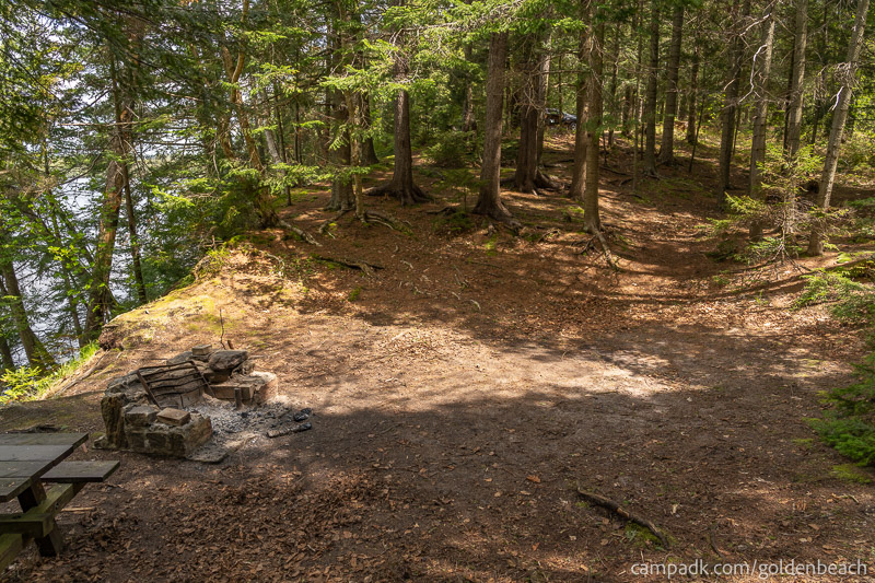 Campsite Photo of Site 200 at Golden Beach Campground, New York - Cross Site View