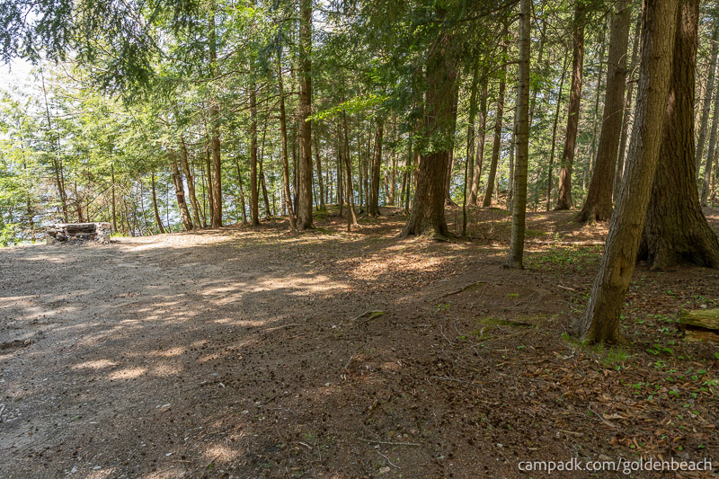 Campsite Photo of Site 200 at Golden Beach Campground, New York - Looking at Site from Part Way In