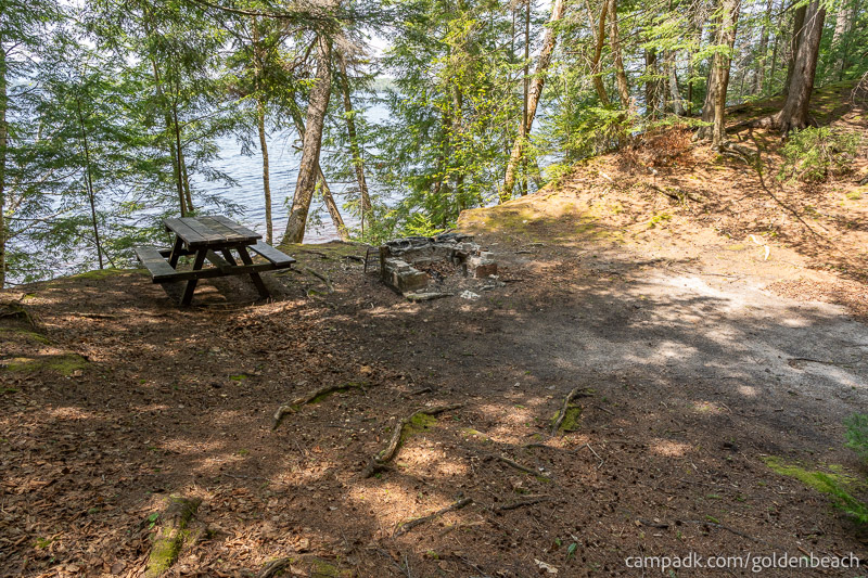 Campsite Photo of Site 200 at Golden Beach Campground, New York - Looking at Site from Part Way In
