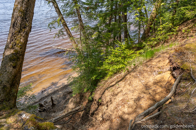 Campsite Photo of Site 200 at Golden Beach Campground, New York - Pathway Down to Water