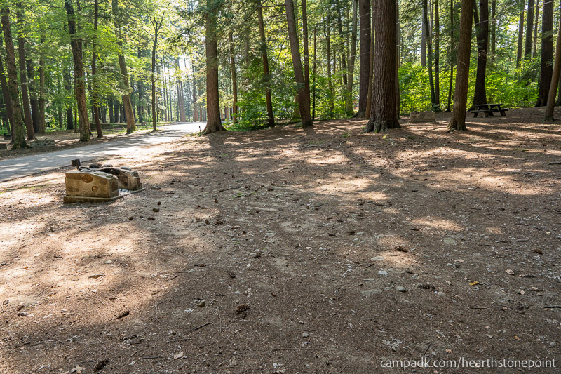Campsite Photo of Site 44 at Hearthstone Point Campground, New York - Cross Site View