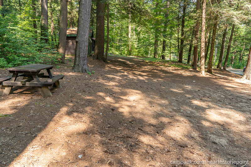 Campsite Photo of Site 44 at Hearthstone Point Campground, New York - Cross Site View