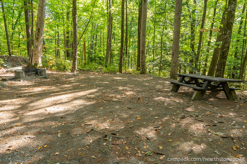 Campsite Photo of Site 105 at Hearthstone Point Campground, New York - Looking at Site from Part Way In