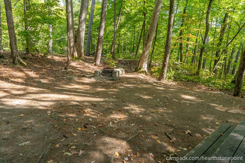 Campsite Photo of Site 105 at Hearthstone Point Campground, New York - Cross Site View