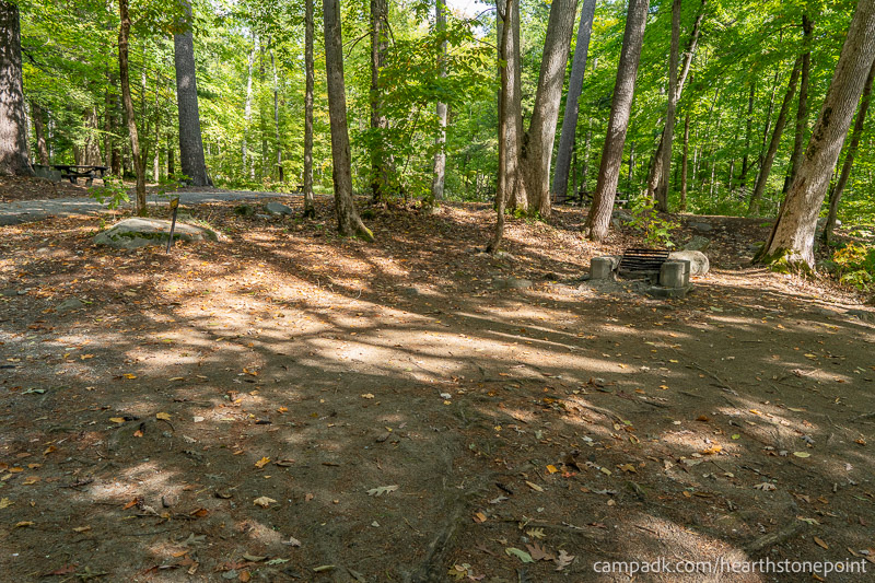 Campsite Photo of Site 105 at Hearthstone Point Campground, New York - Cross Site View