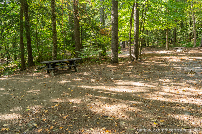 Campsite Photo of Site 105 at Hearthstone Point Campground, New York - Cross Site View